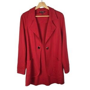 Picadilly Red Open Front Mid Length Jacket S